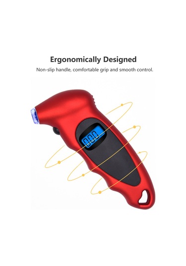 Led Dijital Lastik Basınç Ölçer 0-150 Psı 4 Ünite Değiştirilebilir El Tipi Elektrikli Hassas Ağır Hizmet
