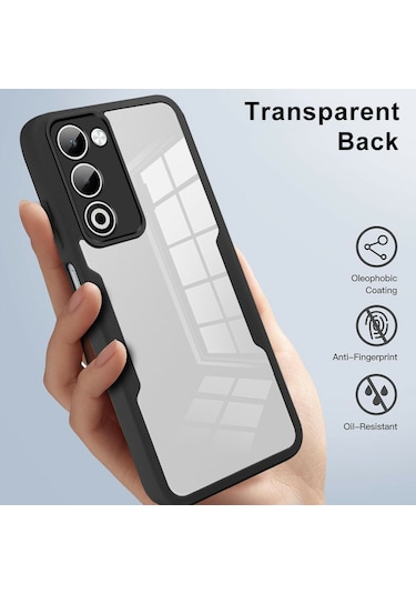 Oppo A5 5g/ Oppo A5 Kılıfı Akrilik + Tpu Şeffaf Telefon Kılıfı Ve Pet Ekran Filmi - Mavi Mavi