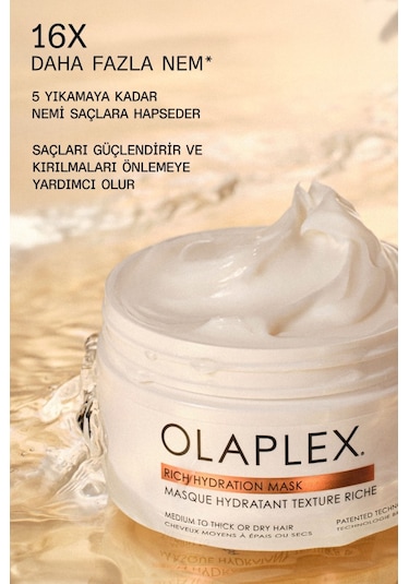 Rich Hydration Mask - Orta, Kalın Telli Ve Kuru Saçlar İçin Yoğun Nemlendirici Maske