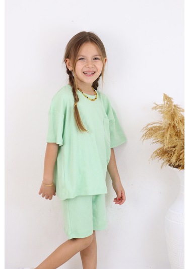 Raporlu İnterlok İkili Takım Fıstık Yeşili