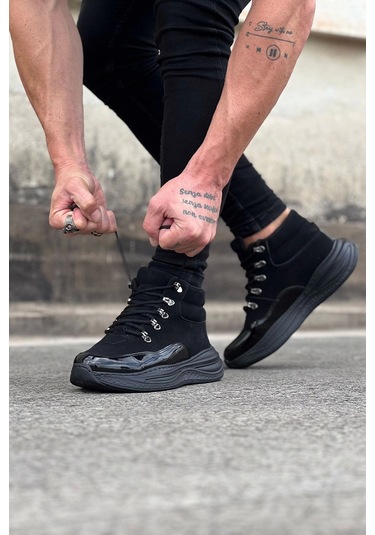 Wagoon Wg035 Kömür Rugan Yüksek Taban Yarım Bilek Bot Çok Renkli