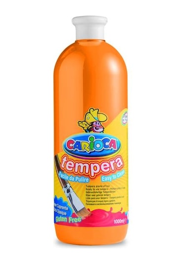 Carioca Tempera Yıkanabilir Poster Boya 1000 Ml.  Turuncu