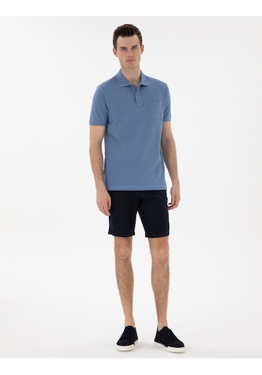 Pierre Cardin Erkek Mavi Tişört Basic 50302538-vr036 Mavi