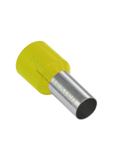 Sutem Tek Girişli İzoleli Kablo Yüksük 1,0 Mm Sarı