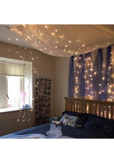 Seçkin Trend 2x2 Metre 320 Led 8 Fonskiyonlu Dekoratif Led Günışığı Perde Çok Renkli