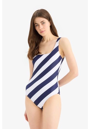 Defacto Regular Fit Çizgili Mayo-fall İn Love A9457ax25smnv30 Lacivert