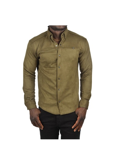 Deepsea Erkek Haki Çıtçıtlı Süet Gömlek 2500556 Haki Deepsea Erkek Haki Çıtçıtlı Süet Gömlek 2500556 Haki
