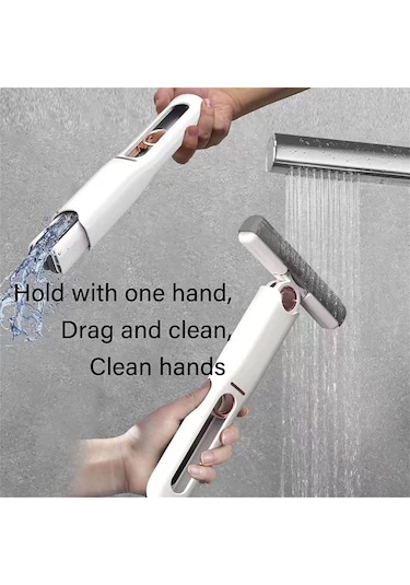 Yaozixa Eko Pamuk Uçlu El Tutan Mini Mop Seti - Kolay Dehidrasyonlu, 2 Değiştirme Başı İle - Temizlik Araçları