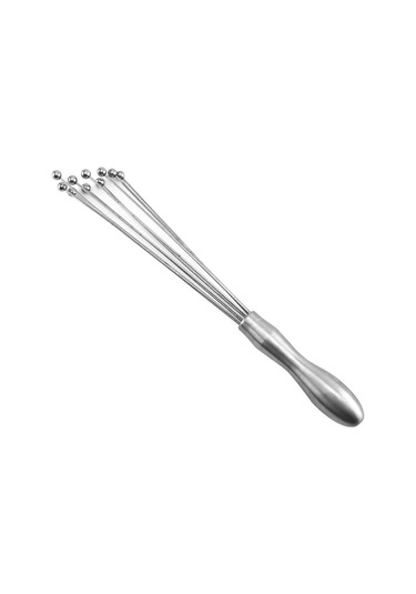 Paslanmaz Çelik Top Krema Yumurta Çırpıcı 30 Cm Boncuk Uçlu Yumurta Çırpıcı Gri