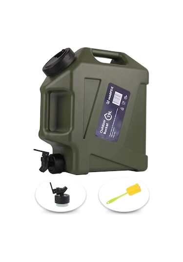 Madfox Galon Air Pe Musluklu Su Bidonu 19 Litre Yeşil