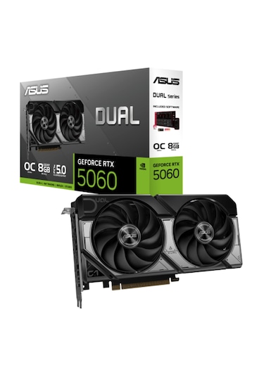 Asus Dual-rtx5060-o8g-nvıdıa-geforce-rtx 5060-8gb Gddr7-128bit--o