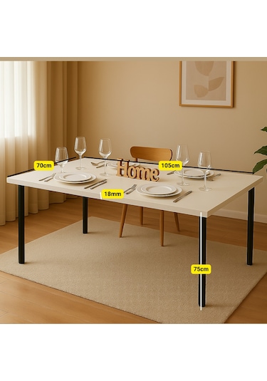 Yemek Çalışma Masası 105 70 Metalayaklı