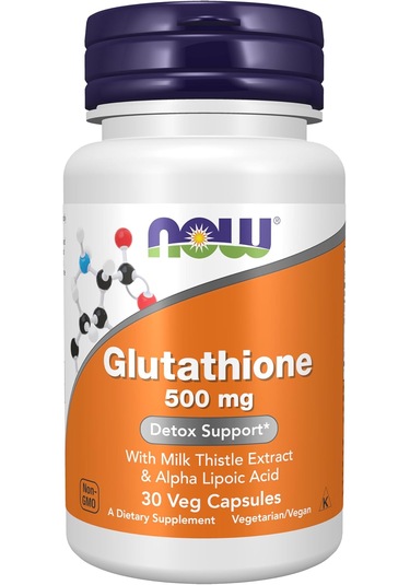 Now Foods Glutathione 500 Mg With Milk Thistle Extract & Alpha Lipoic Acid Detox Free Radical Neutralizer 30 Veg Caps