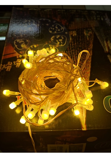 Sarı 10 Metre Led Işık 220volt Dekor Ledi - Yılbaşı Ağacı Ledi Sarı