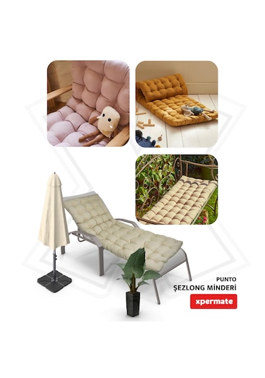Xpermate Şezlong Minderi Punto 60x180x12 Cm Bej