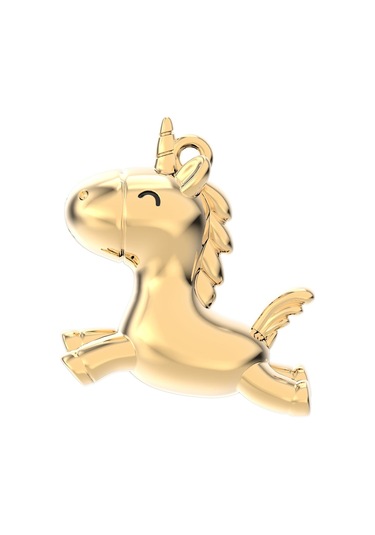 Chocli 18 Ayar Altın Kaplama Uçan Unicorn Kolye