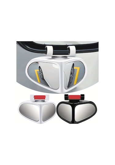 Elmpaly 2 Adet Araç Kör Nokta Aynası Siyah Sol Sağ 360 Derece Ayarlanabilir Geniş Açılı Cam Suv Kamyon