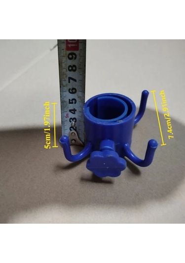 Willowhaven 4 Adet Mavi Çok Amaçlı Plaj Şemsiyesi Kancası - Ayarlanabilir 4 Pençe Askı