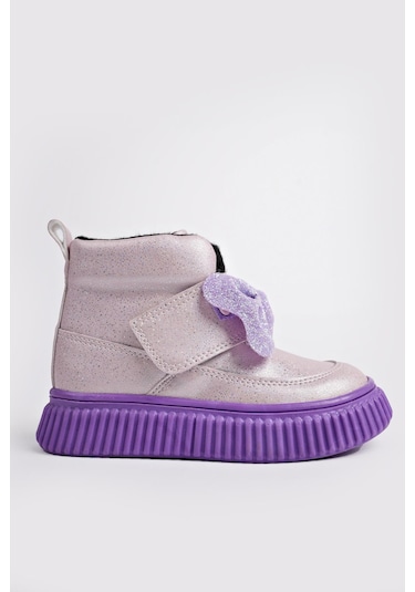 Muggo Nixie Garantili Kaymaz Taban Rahat Kalıp Cırtlı Ve Fiyonklu Çocuk Kışlık Bot Pudra