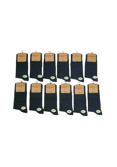 12'Li Bambu Dikişsiz Erkek Soket Çorap-Std Lacivert