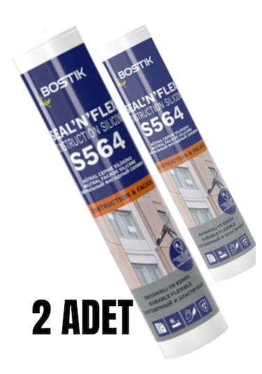 Bostik S564 Nötral Cephe Silikonu Beyaz X2 Adet