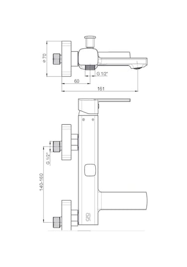 Gpd MBB160-S Pedra Banyo Bataryası  Siyah
