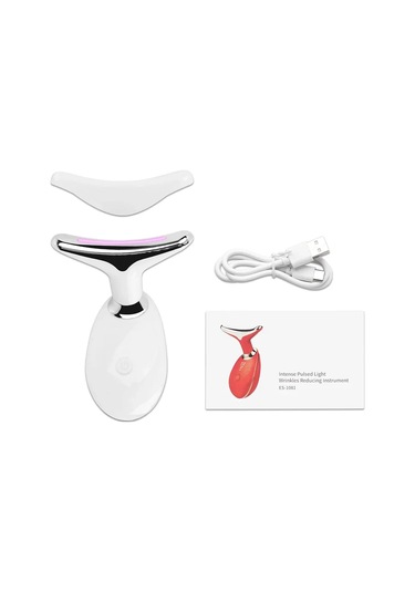 Lichen Yüz Boyun Kaldırma Güzellik Cihazı Ems Yüz Masajı Led Beyaz