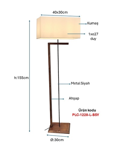 Siyah Boyalı Lambader Plc-1228-l-bsy