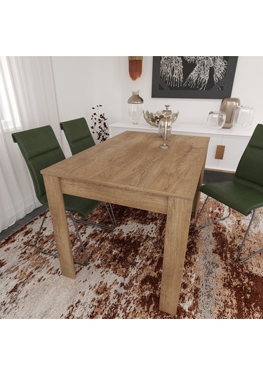 Pasific Home Single Mutfak Yemek Masası, 120x80 cm, Dikdörtgen, Koyu Meşe