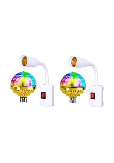 Agoodshop Noel Için Disko Işığı Renkli Dönen Soketli E27 Fişe Takın