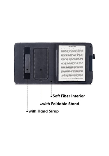 Kobo Libra-2 E Kitap Okuyucu Kılıfı 7" Siyah