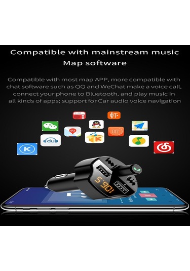 Homyl Araç Şarj Aleti Bağlantı Noktaları Usb Fm Verici