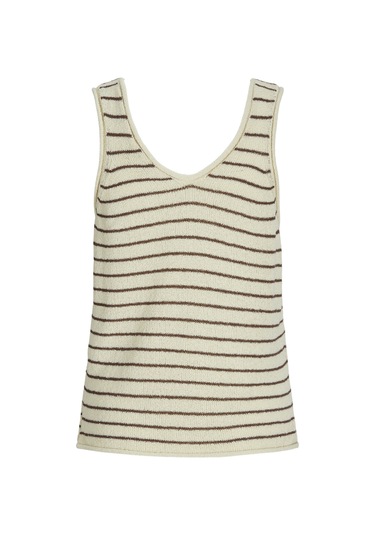 Jack & Jones Kadın Kalin Askili Triko Bluz - Amara - 12275494 Bone White