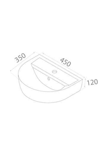 Turkuaz Seramik Bella Banyo Lavabo 35 x 45 CM