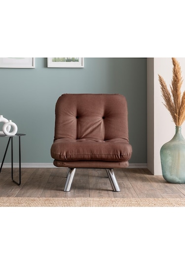 Pafu Hippo Tekli Yataklı Koltuk Keten - Açık Kahverengi Açık Kahverengi