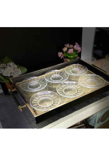 Paşabahçe 54731 Elysia 6lı Çay Tabağı Şeffaf