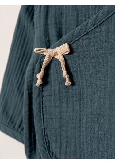 Müslin Kruvaze Takım Şık Ve Rahat Tasarım 1-12 Ay Kd53219 Petrol