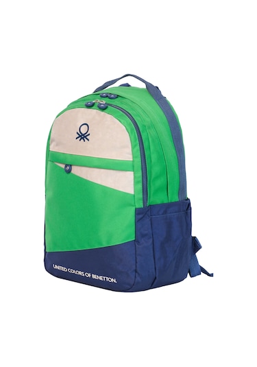 United Colors Of Benetton. Color Blocking Erkek Çocuk Okul Çantası Lacivert - Yeşil