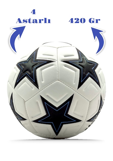 Futbol Topu Şampiyonlar Ligi Beton + Çim Zemin Pompa BSF34-1 Çok Renkli