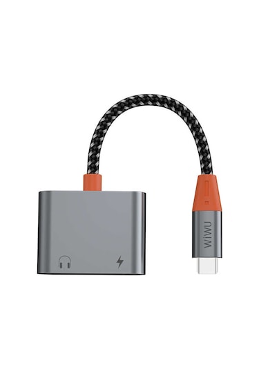 Lt10 Type-c To 3.5mm Aux Çevirici Ses Adaptörü Gri