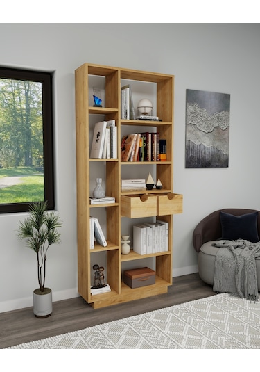 Arnetti Luma 10 Raflı Dolaplı Kitaplık Safirmeşe