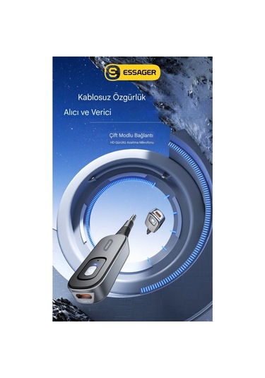 Essager Transmitter Bluetooth 5.1 Adaptör Araba Müzik Kulaklık