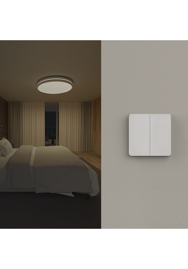 Ximistore9 Xiaomi Mijia Beyaz Üçlü Anahtarlı Duvar Şalteri, Geleneksel Ve Akıllı Aydınlatma Kontrolü İçin İdeal