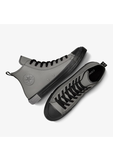 Converse Chuck Taylor All Star Unisex Gri Deri Sneaker Düz A09486c Gri