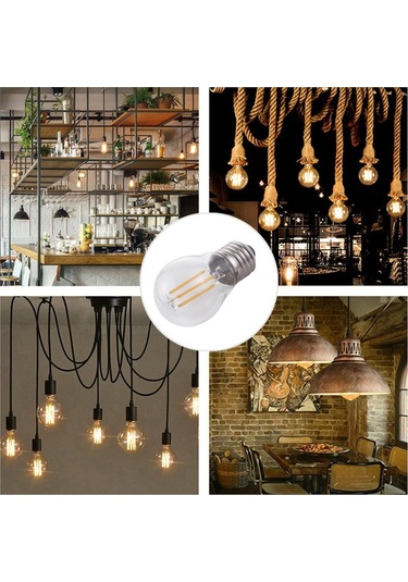 G45 E27 4w Retro Karartma Led Filament Ampul Beyaz