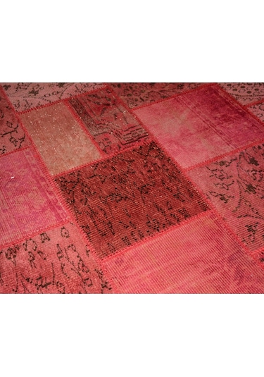 Patchwork El Dokuma Anadolu Halısı – Spring (425349825) Kırmızı