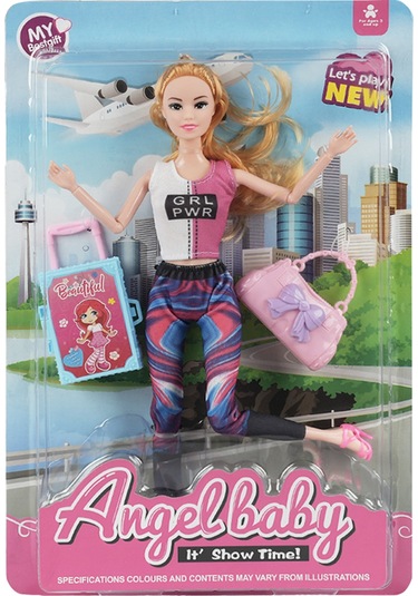 Bıgtree Angelbaby Seyahat Bebekleri Seri2 Grl Pwr Yazılı Tişörtlü