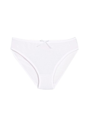 Kit İç Giyim Yıldız 10'lu Bambu Penye Kadın Bikini Model Külot Beyaz