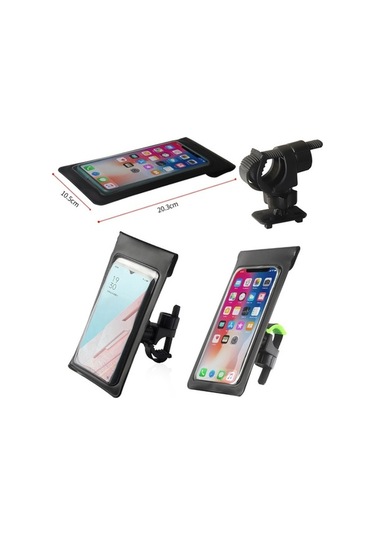 Ebitda Outdoor Bike Phone Mount, Waterproof, Black-green, For 3.5-7 Phones, 360 Rotation, Secure, Sanbuyos Siyah - Yeşil