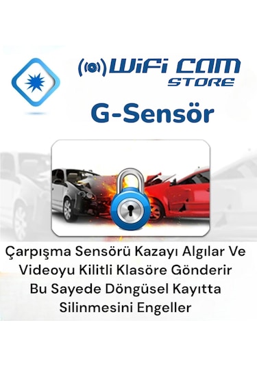 3 Kameralı Wifili Ekranlı Araç Kamerası